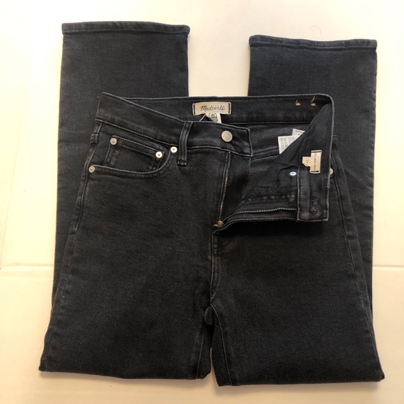 Madewell Cali Demi-Boot Cut Jeans in Starkey Black Wash Size 28 - Picture 7 of 14